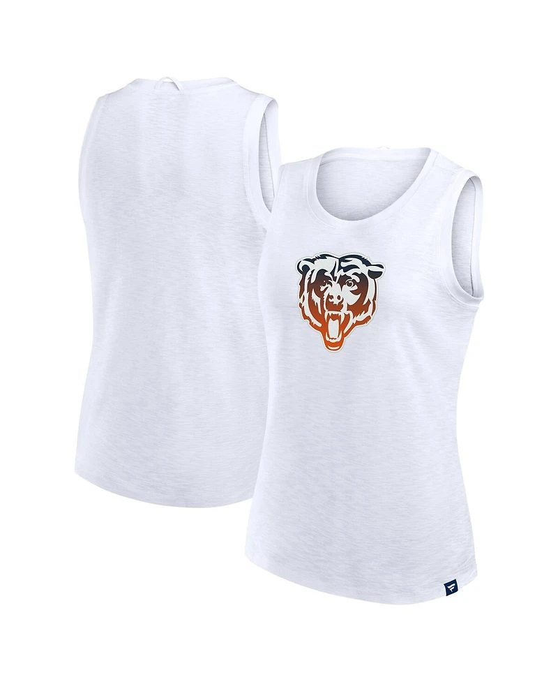 Fanatics Women's White Chicago Bears Slub Tank Top