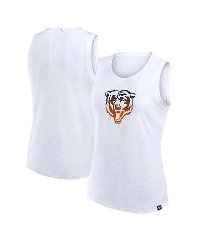 Fanatics Women's White Chicago Bears Slub Tank Top