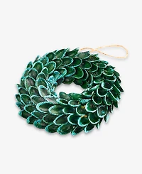 Holiday Lane Enchanted Emerald Green Wreath Ornament, Macy's Exclusive