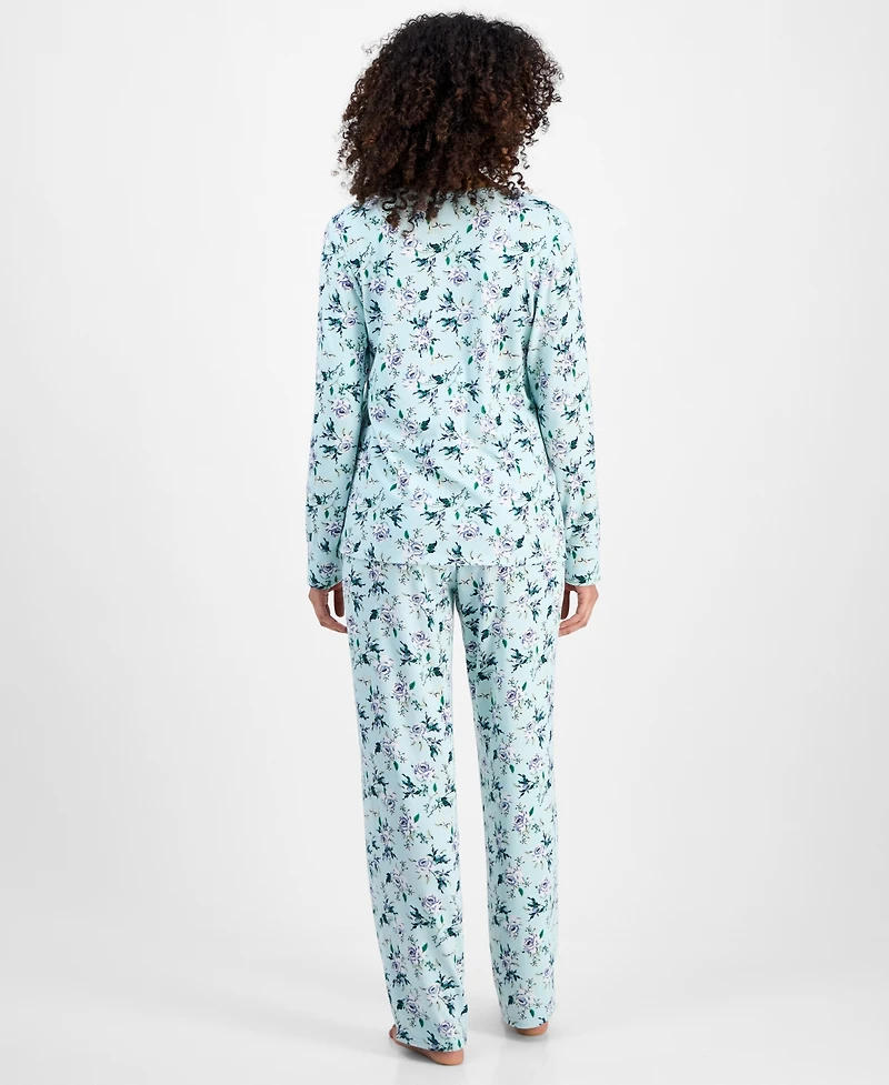 Charter Club Women's 2-Pc. Printed Long-Sleeve Packaged Pajamas Set, Created for Macy's