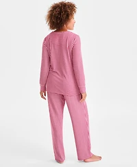 Charter Club Women's 2-Pc. Printed Long-Sleeve Packaged Pajamas Set, Created for Macy's