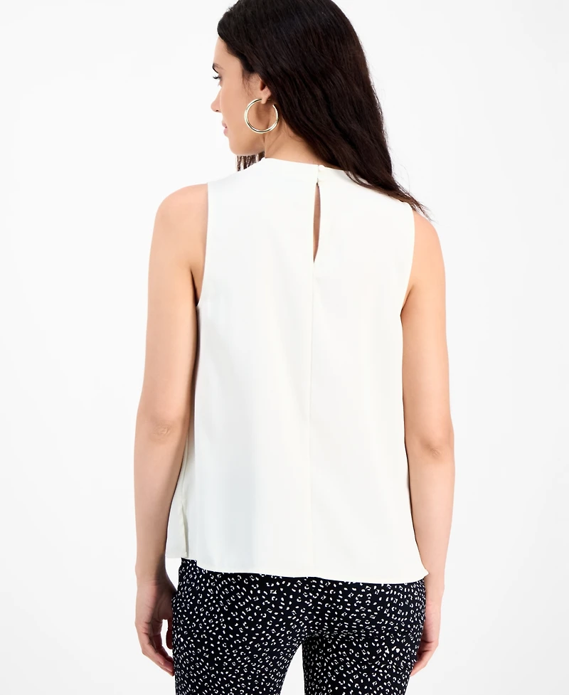 I.n.c. International Concepts Petite Draped-Neck Sleeveless Top, Macy's Exclusive