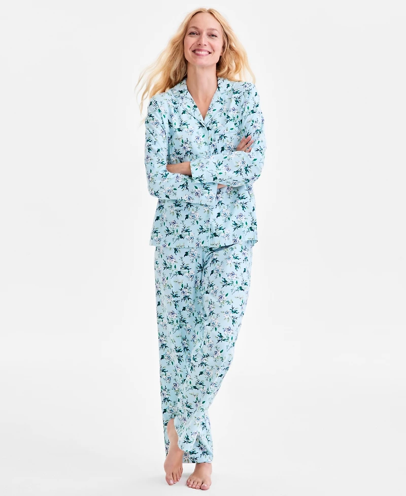 Charter Club Women's 2-Pc. Cotton Flannel Packaged Pajamas Set, Created for Macy's