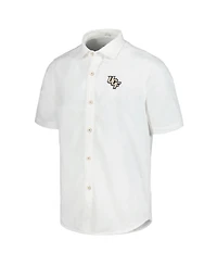 Tommy Bahama Men's White Ucf Knights Coconut Point Palm Vista IslandZone Camp Button-Up Shirt