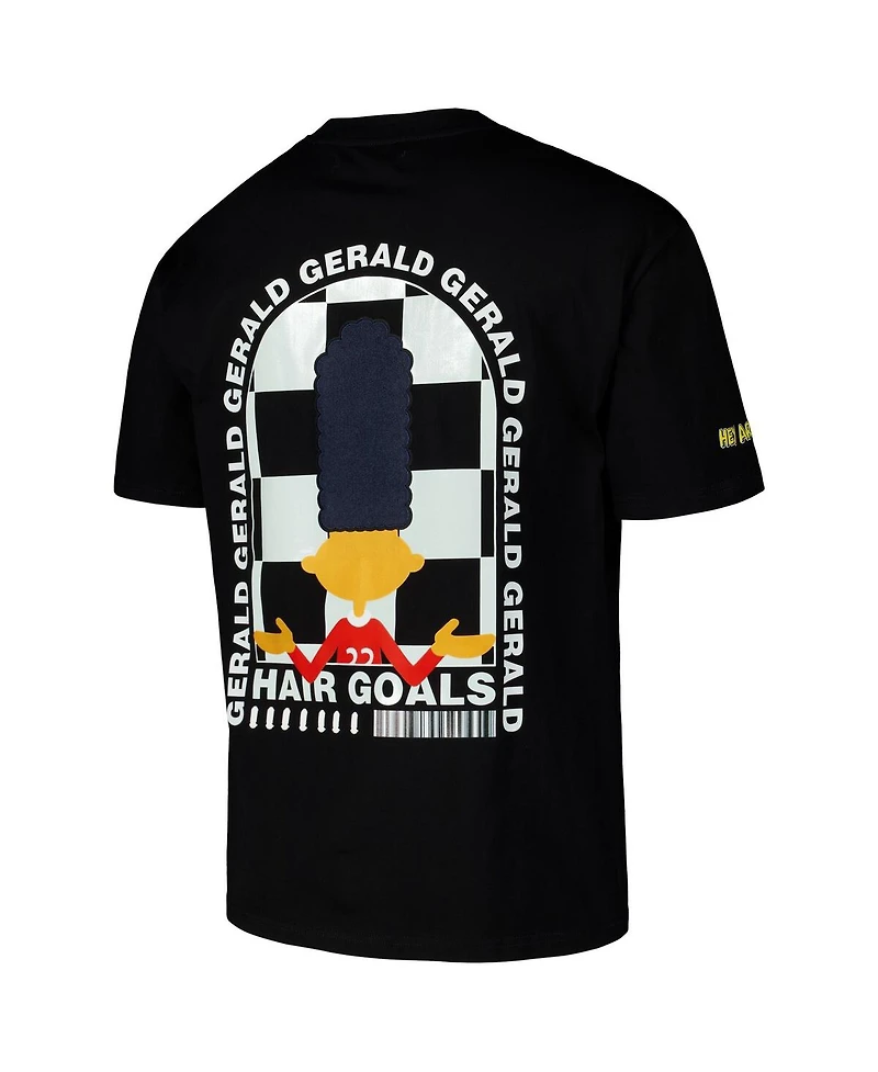 Freeze Max Men's Black Hey Arnold Gerald Window Loose Fit T-Shirt