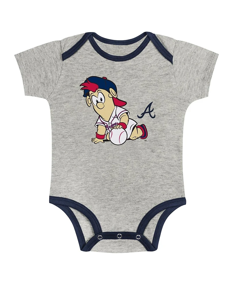 Outerstuff Baby Boys and Girls 2-Pack Atlanta Braves Play Ball Bodysuit