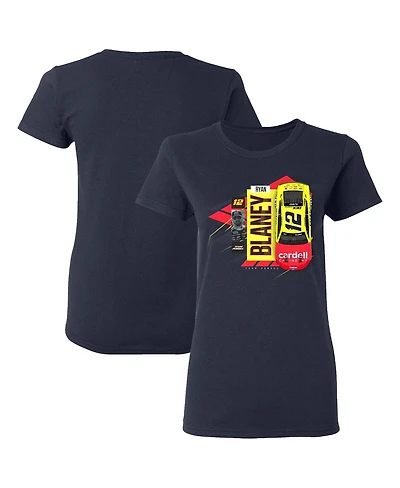 Team Penske Women's Navy Ryan Blaney Menards Car T-Shirt