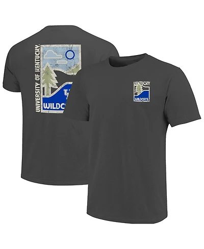 Image One Men's Graphite Kentucky Wildcats Comfort Colors Minimal Vista Distressed Graphics T-Shirt