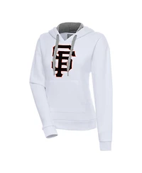 Antigua Women's White San Francisco Giants Victory Pullover Hoodie