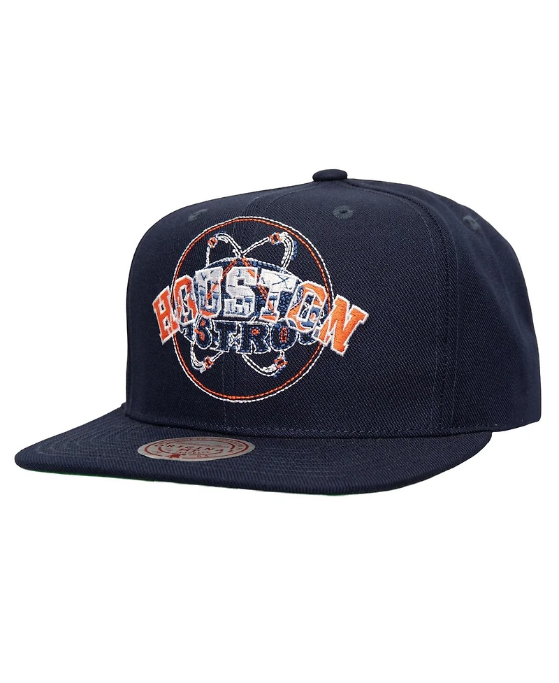 Mitchell & Ness Men's Navy Houston Astros Double Up Snapback Hat