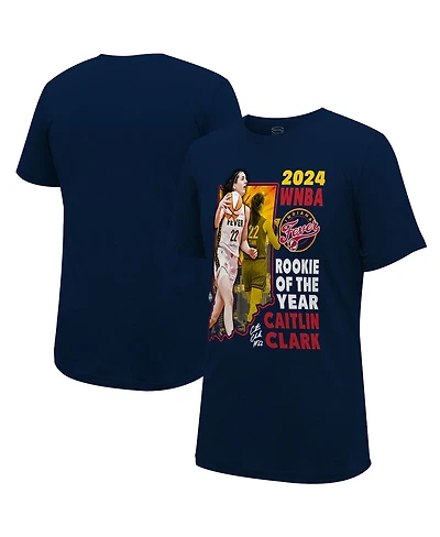 Stadium Essentials Men's and Women's Caitlin Clark Navy Indiana Fever 2024 Wnba Rookie of the Year T-Shirt