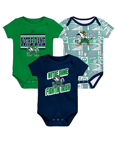 Outerstuff Baby Boys and Girls 3-Pack Notre Dame Fighting Irish Sunday Comics Bodysuit