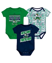 Outerstuff Baby Boys and Girls 3-Pack Notre Dame Fighting Irish Sunday Comics Bodysuit