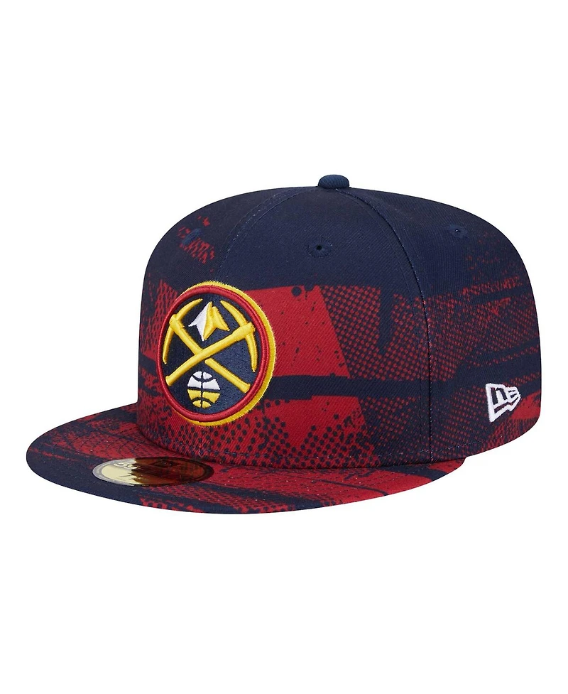 New Era Men's Navy Denver Nuggets Tip-Off 59FIFTY Fitted Hat