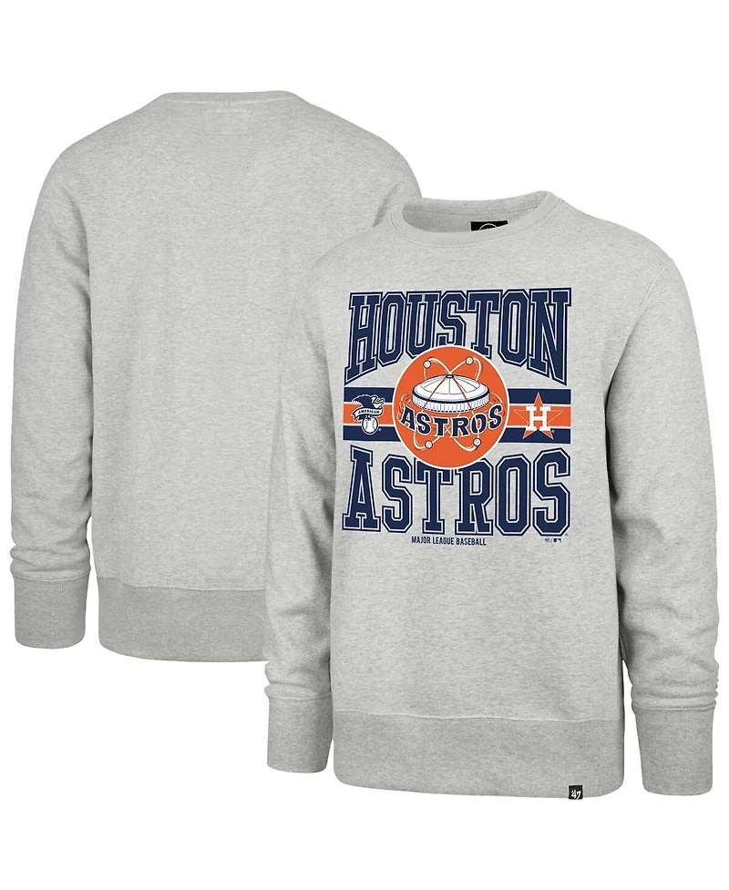 '47 Brand Men's Gray Houston Astros Letters Headline Pullover Sweatshirt