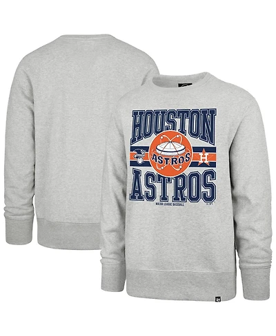 '47 Brand Men's Gray Houston Astros Letters Headline Pullover Sweatshirt