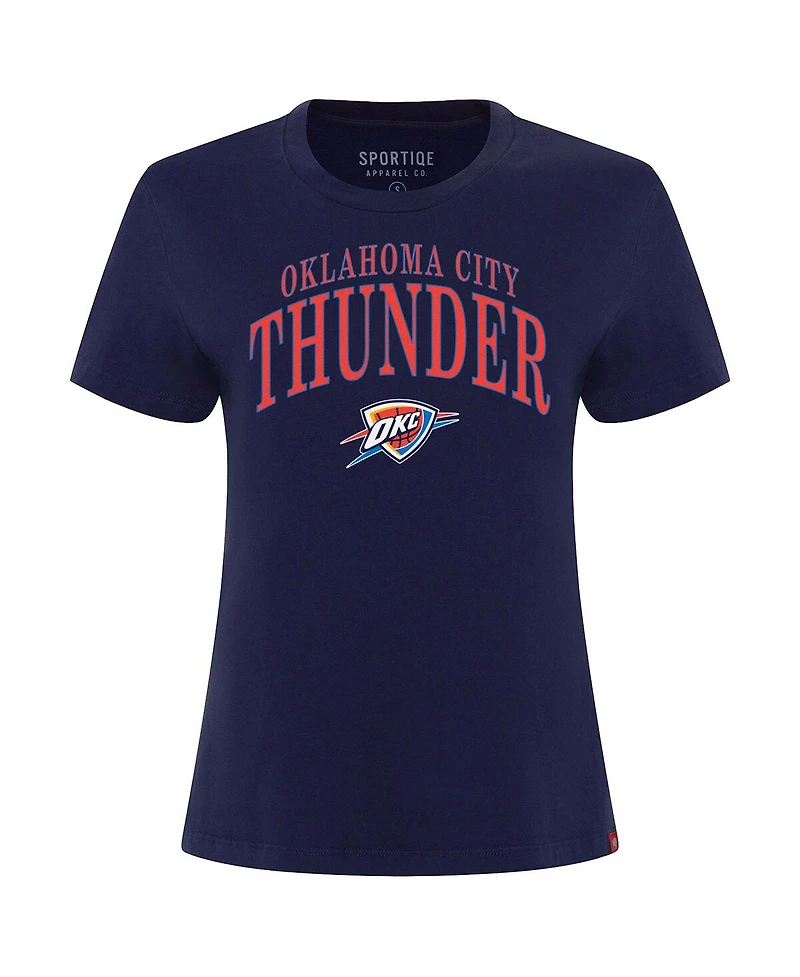 Sportiqe Women's Navy Oklahoma City Thunder Arcadia Boxy T-Shirt