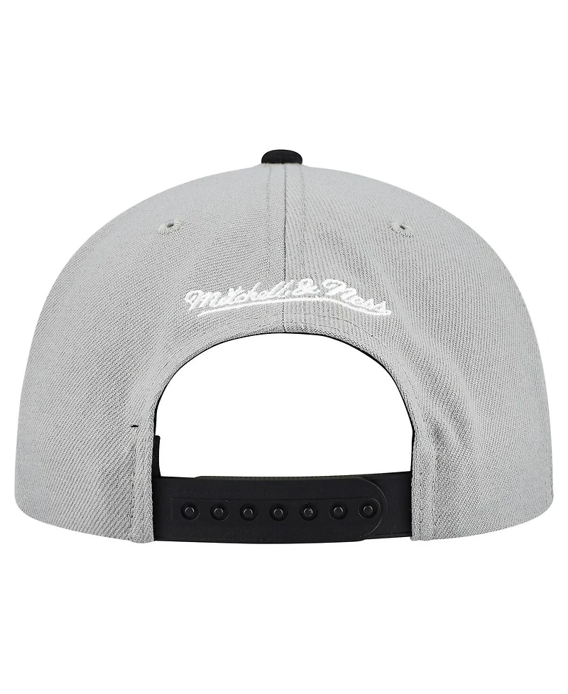 Mitchell & Ness Men's Gray Cincinnati Reds Cooperstown Collection Basic Flip Snapback Hat