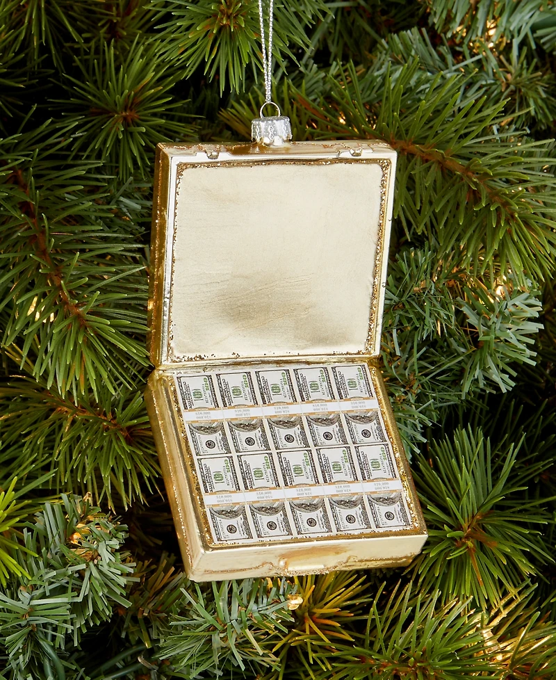 Holiday Lane Eclectic Charm Glass Money Case Ornament, Macy's Exclusive