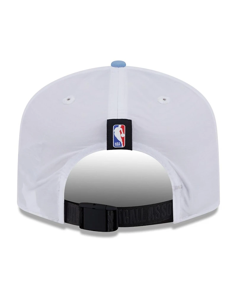 New Era Men's White/Light Blue Memphis Grizzlies 2025 Nba Draft On-Stage Nylon 19TWENTY Adjustable Hat