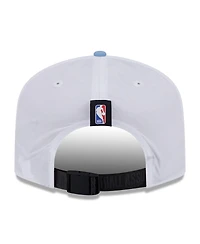 New Era Men's White/Light Blue Memphis Grizzlies 2025 Nba Draft On-Stage Nylon 19TWENTY Adjustable Hat