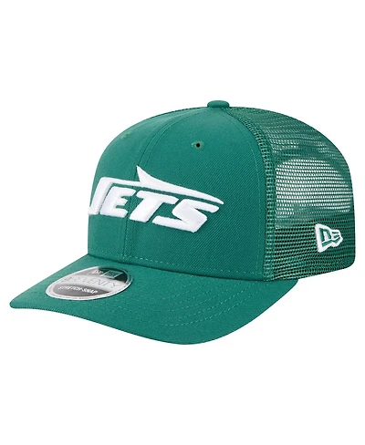 New Era Men's Green New York Jets Team Collection 9SEVENTY Stretch-Snap Adjustable Hat