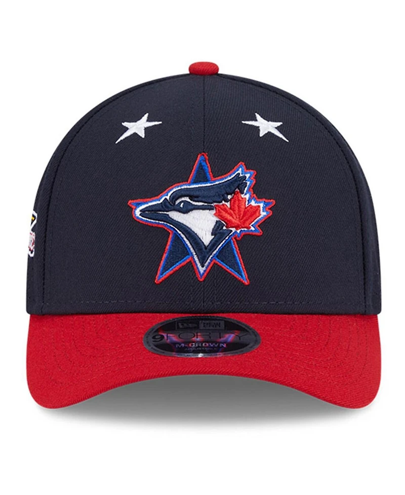 New Era Men's Navy/Red Toronto Blue Jays 2025 Mlb All-Star Game Workout 9FORTY M-Crown Adjustable Hat