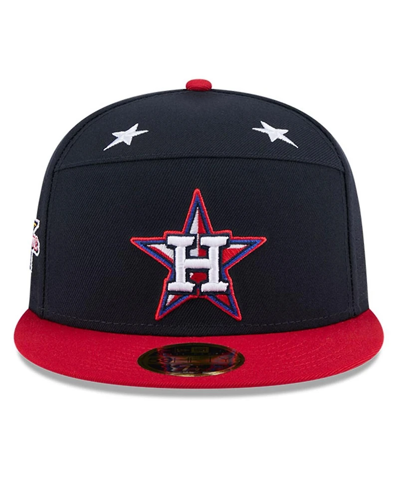 New Era Men's Navy/Red Houston Astros 2025 Mlb All-Star Game Workout Side Patch 59FIFTY Fitted Hat
