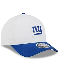 New Era Big Boys and Girls White/Royal New York Giants 2025 Nfl Training Camp A-Frame 9FORTY Adjustable Hat
