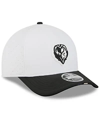 New Era Big Boys and Girls White/Black Baltimore Ravens 2025 Nfl Training Camp A-Frame 9FORTY Adjustable Hat