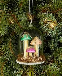 Holiday Lane Enchanted Forest Glass Colorful Mushrooms Ornament, Macy's Exclusive