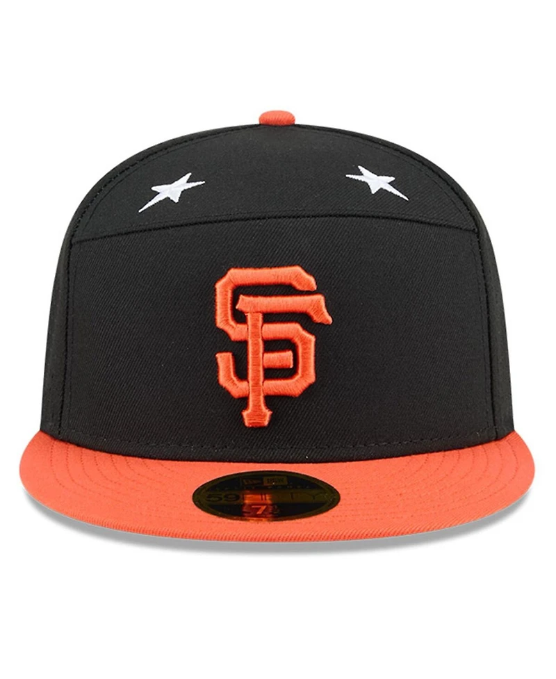 New Era Men's Black/Orange San Francisco Giants 2025 Mlb All-Star Game Side Patch 59FIFTY Fitted Hat