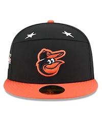 New Era Men's Black/Orange Baltimore Orioles 2025 Mlb All-Star Game Side Patch 59FIFTY Fitted Hat