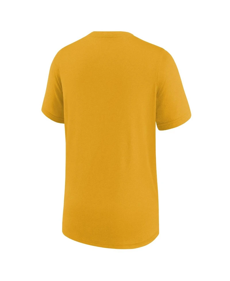 Nike Big Boys and Girls Gold Green Bay Packers Icon Legend T-Shirt