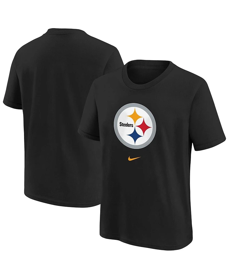 Nike Big Boys and Girls Black Pittsburgh Steelers Primary Logo Legend T-Shirt