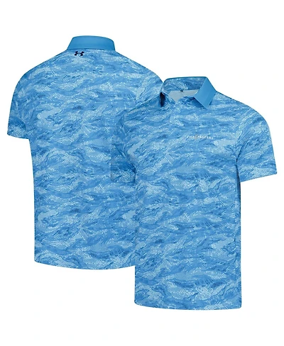 Under Armour Men's Blue The Players Iso-Chill Drive Camo Polo Shirt