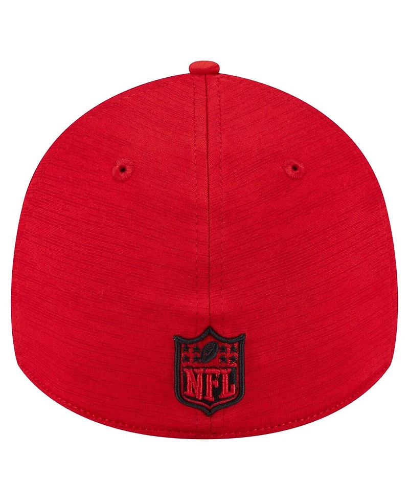 New Era Men's Scarlet San Francisco 49ers Stripes 39THIRTY Flex Hat