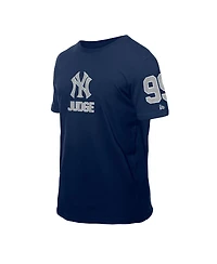 New Era Men's Aaron Judge Navy York Yankees Design Lab Name Number T-Shirt
