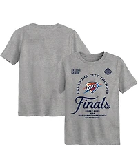 Outerstuff Preschool Gray Oklahoma City Thunder 2025 Western Conference Champions Locker Room T-Shirt