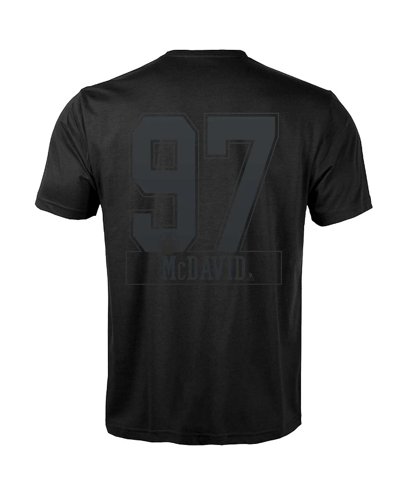 LevelWear Men's Connor McDavid Black Edmonton Oilers Richmond Darkside Name Number T-Shirt
