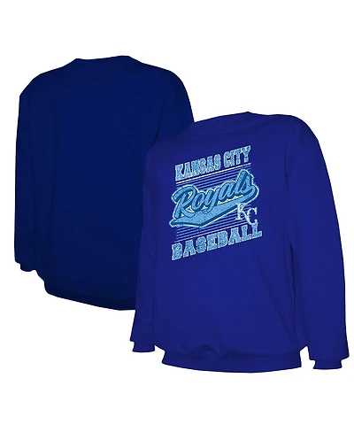 Stitches Men's Royal Kansas City Royals Lightweight Crew Sweatshirt