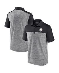 Fanatics Men's Heather Charcoal Pittsburgh Steelers Clutch Polo Shirt