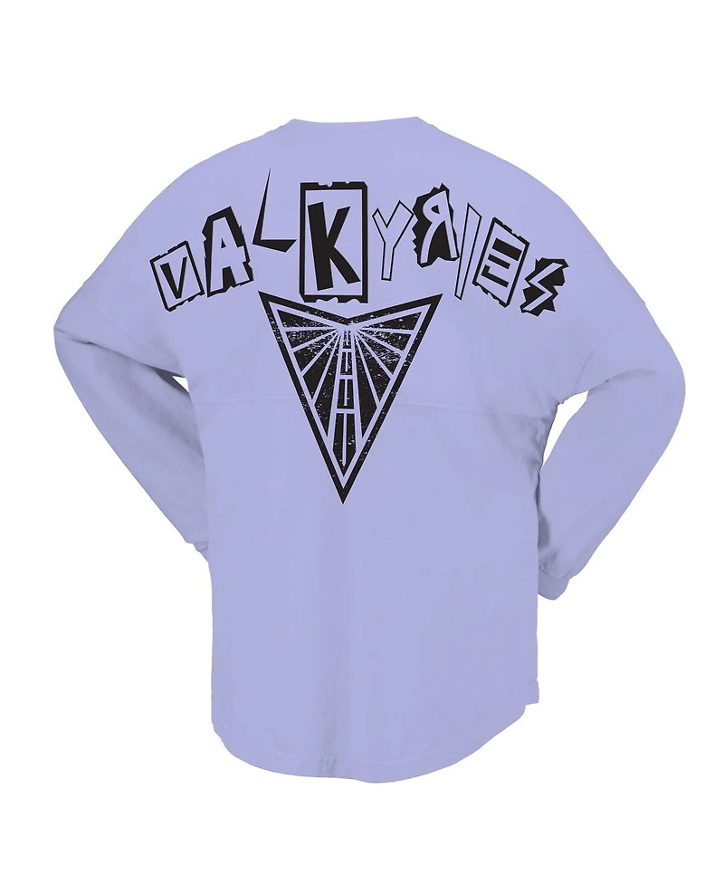 Spirit Jersey Women's Violet Golden State Valkyries Patches Oversized Long Sleeve T-Shirt