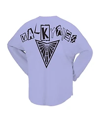 Spirit Jersey Women's Violet Golden State Valkyries Patches Oversized Long Sleeve T-Shirt