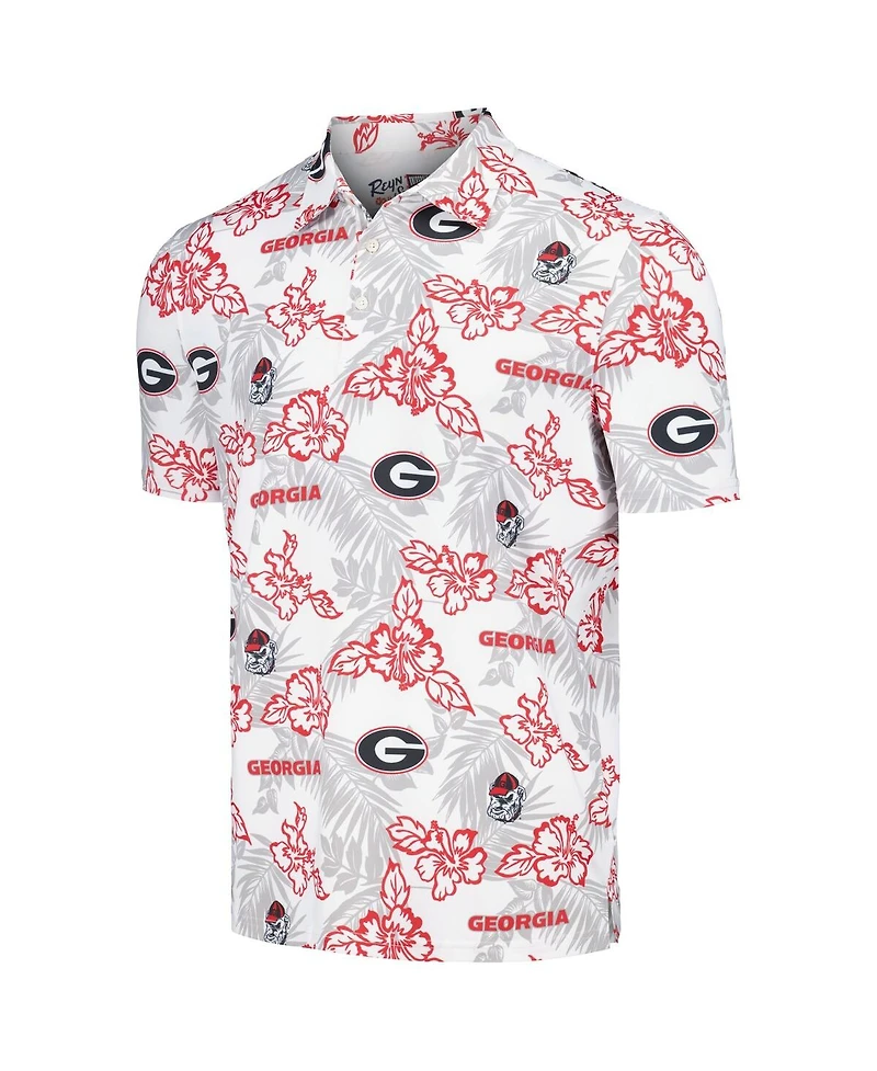Reyn Spooner Men's White Georgia Bulldogs Performance Polo Shirt
