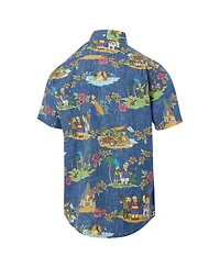 Reyn Spooner Men's Navy The Simpsons Hawaiian Vacation Tailored Button-Down Shirt