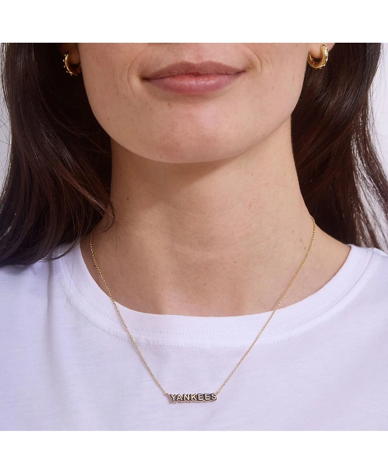 Wear by Erin Andrews New York Yankees Delicate Enamel Necklace