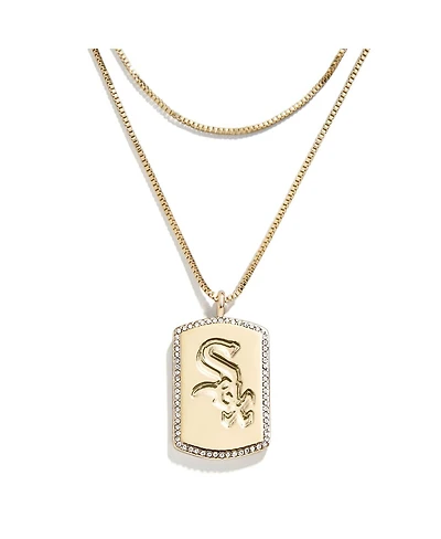 Wear by Erin Andrews x Baublebar Chicago White Sox Dog Tag Necklace