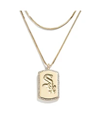 Wear by Erin Andrews x Baublebar Chicago White Sox Dog Tag Necklace
