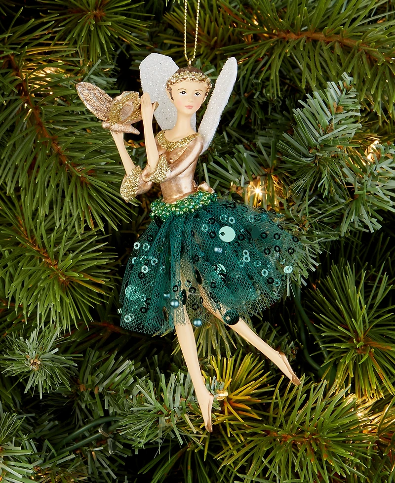 Holiday Lane Enchanted Forest Winged Fairy Ornament, Macy's Exclusive